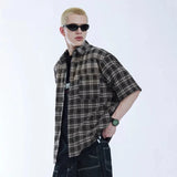 Plaid Oversized Gradient Heavyweight Shirt