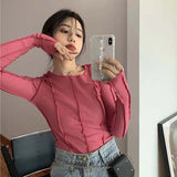 Solid Bright Line Long Sleeve T-shirt