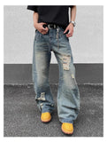 Y2K Vintage Distressed Ripped Wide Leg Jeans