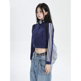 Stand Collar Long-sleeved Sweatshirt