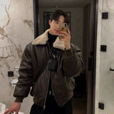 Men's Warm Thick Winter Leather Jacket