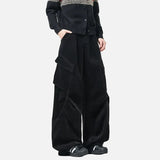 Y2K Handsome Solid Color Loose Cargo Pants