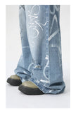 High Street Niche Graffiti Denim Jeans