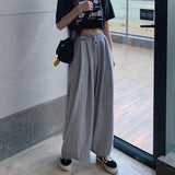Women American Style Loose Wide Leg Sweatpants