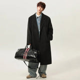 Korean Style Retro Single Button Wool Coat