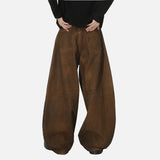 American Style Washed Brown Distressed Jeans