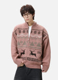 Cozy Nordic Fair Isle Knit Cardigan