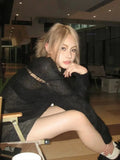 Black Gothic Emo Oversize Sweatshirt