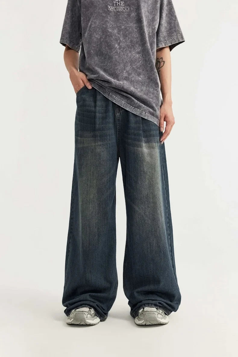 Wide-Leg Baggy Denim Jeans