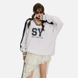 Vintage Cozy American Letter Print Sweatshirt