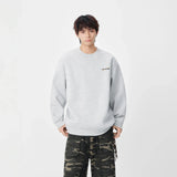 Comfortable Cozy Logo Print Crew Neck Sweatshirt