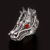 Handmade Large Red Eye Dragon Ring