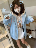 Oversized Cute Zip-up Hoodie
