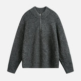 Y2K Cozy Thickened Half Zip Knitted Sweater