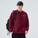 Soft Comfortable Casual Henley Neck Sweatshirt