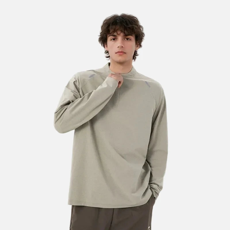 Reflective Half-Zip Sun Proof Long Sleeve T-Shirt