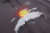 Y2K Retro Sunset Graphic Print Hoodie