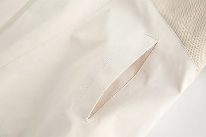 Patchwork Solid Thin Windbreaker Jacket