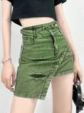 High-waist Denim Skirts