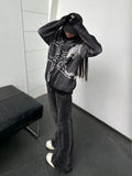 Y2K Vintage Star Jacquard Aesthetic Sweatshirt