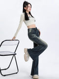 Slimming High Waist Blue Skinny Jeans
