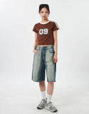 Y2k Women's Distressed Washed Jorts