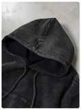 Women's Washed Black Hoodie