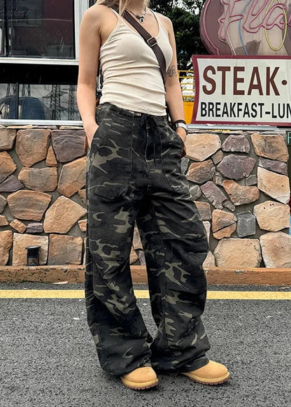 Cozy Camouflage High Rise Cargo Pants