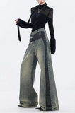 Women Hip Hop Retro High Quality Vintage Blue Jeans