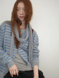 Korean Streetware Stylish Striped Cardigan