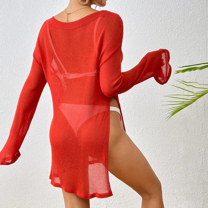 Sheer Knit Beach Cover Up