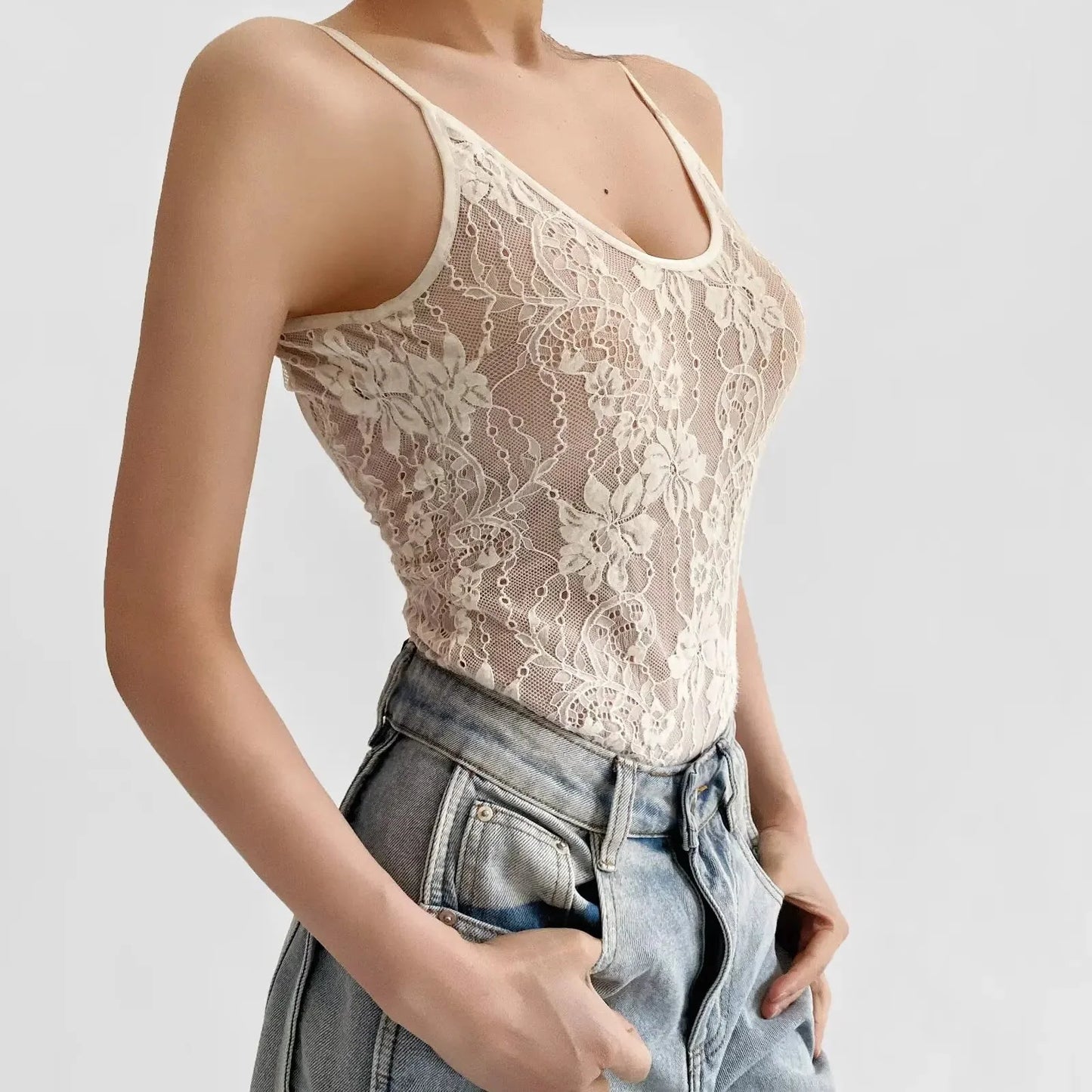 Sheer Lace Bodysuit