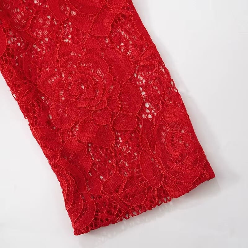 Sheer Lace Maxi Dress