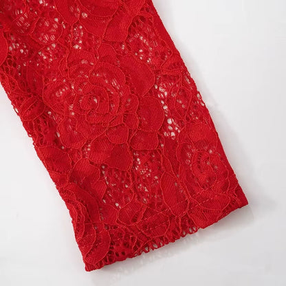 Sheer Lace Maxi Dress