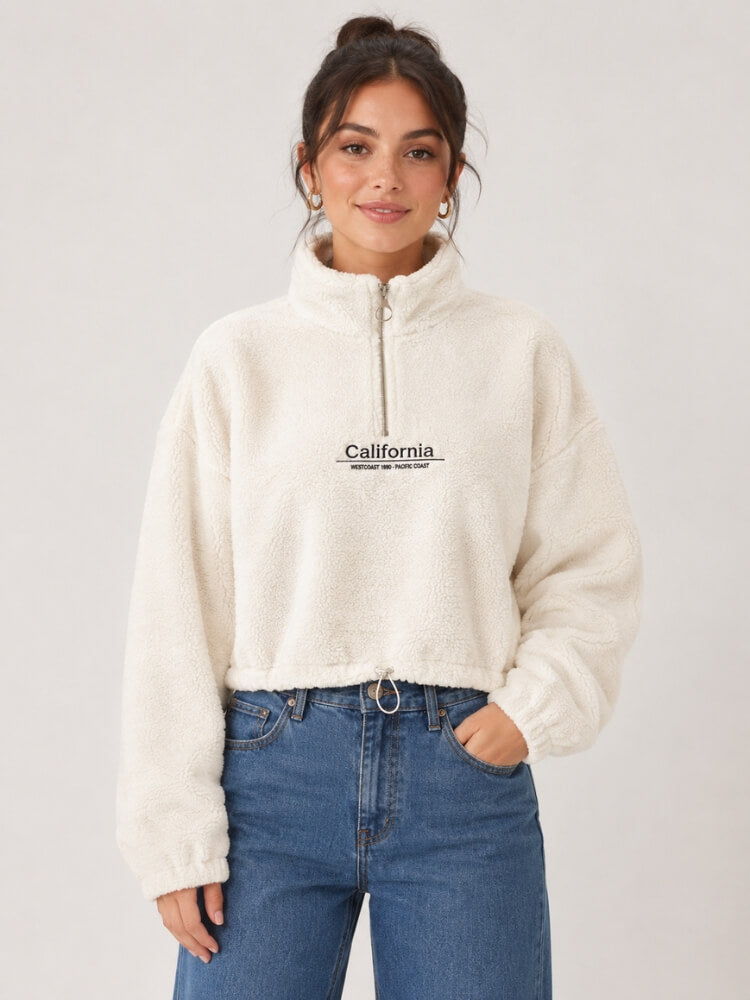 Sherpa Quarter Zip Sweatshirt