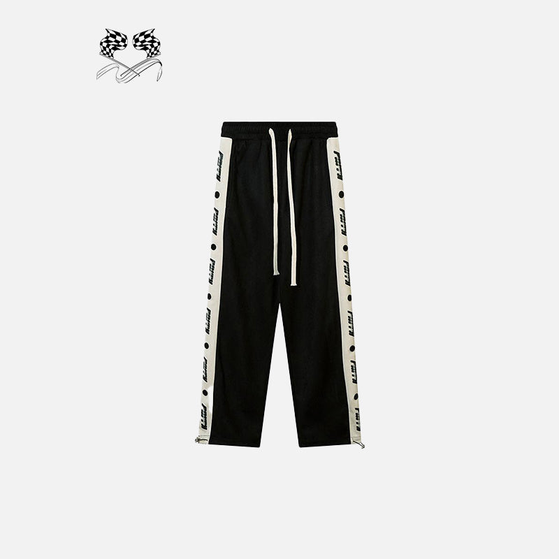 Side Striped High-waist Sweatpants