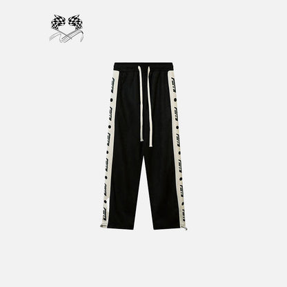 Side Striped High-waist Sweatpants
