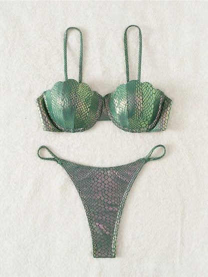 Snake Balconette Bikini Set
