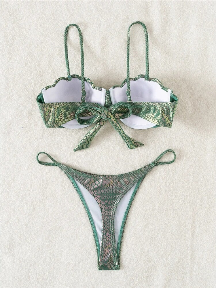 Snake Balconette Bikini Set