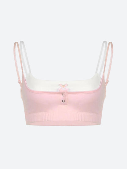 Soft Girl Layered Crop Top