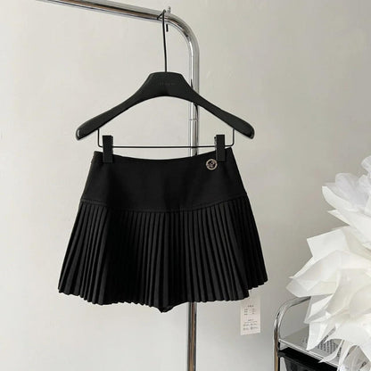 Soft Girl Pleated High-Rise Mini Skort