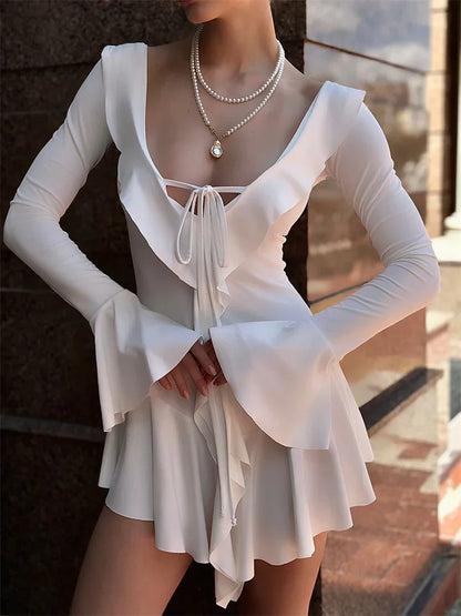 Soft Girl Ruffled Mini Dress