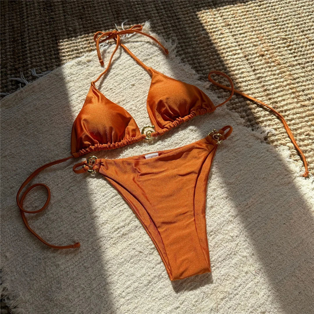 Spiral Detail Bikini Set
