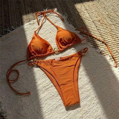 Spiral Detail Bikini Set