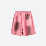 Spray-Effect Athletic Shorts