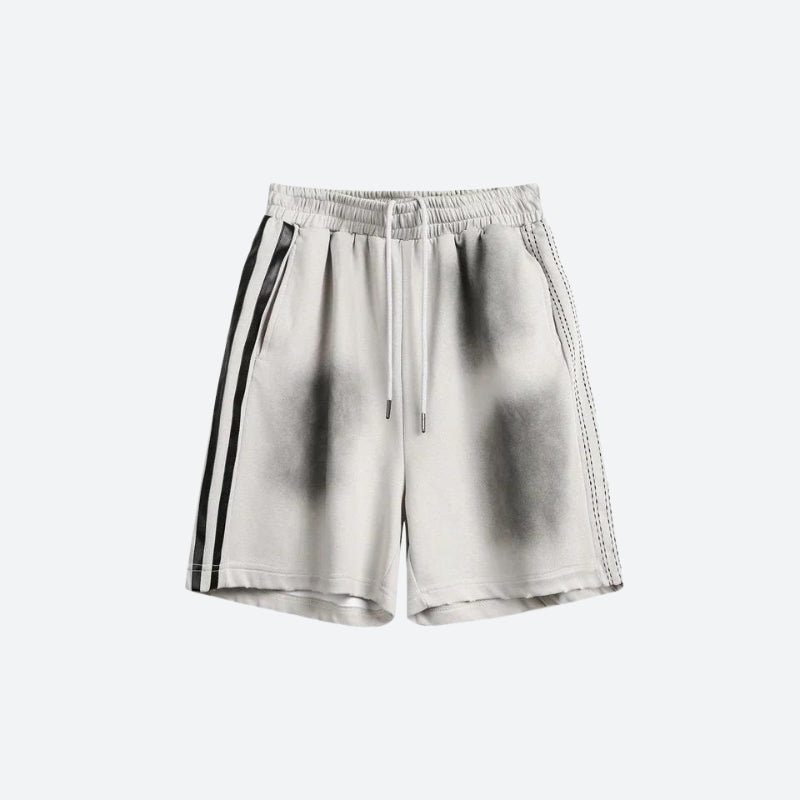Spray-Effect Athletic Shorts