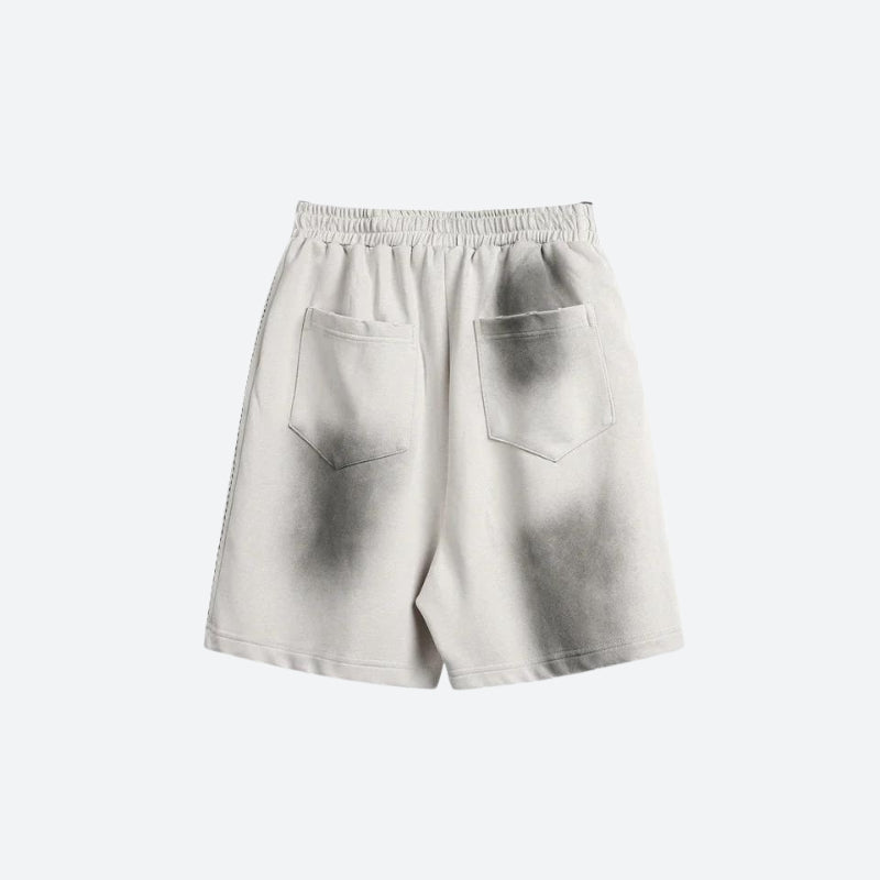Spray-Effect Athletic Shorts