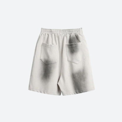 Spray-Effect Athletic Shorts