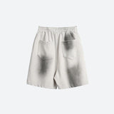 Spray-Effect Athletic Shorts