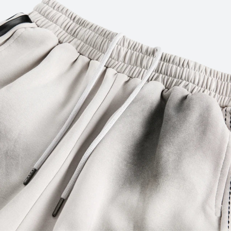 Spray-Effect Athletic Shorts
